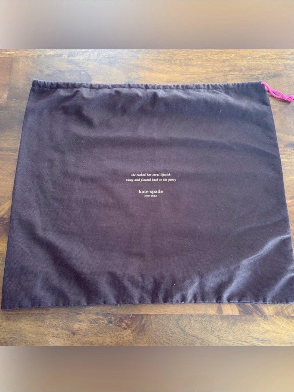 kate spade New York Brown Drawstring Dust Bag